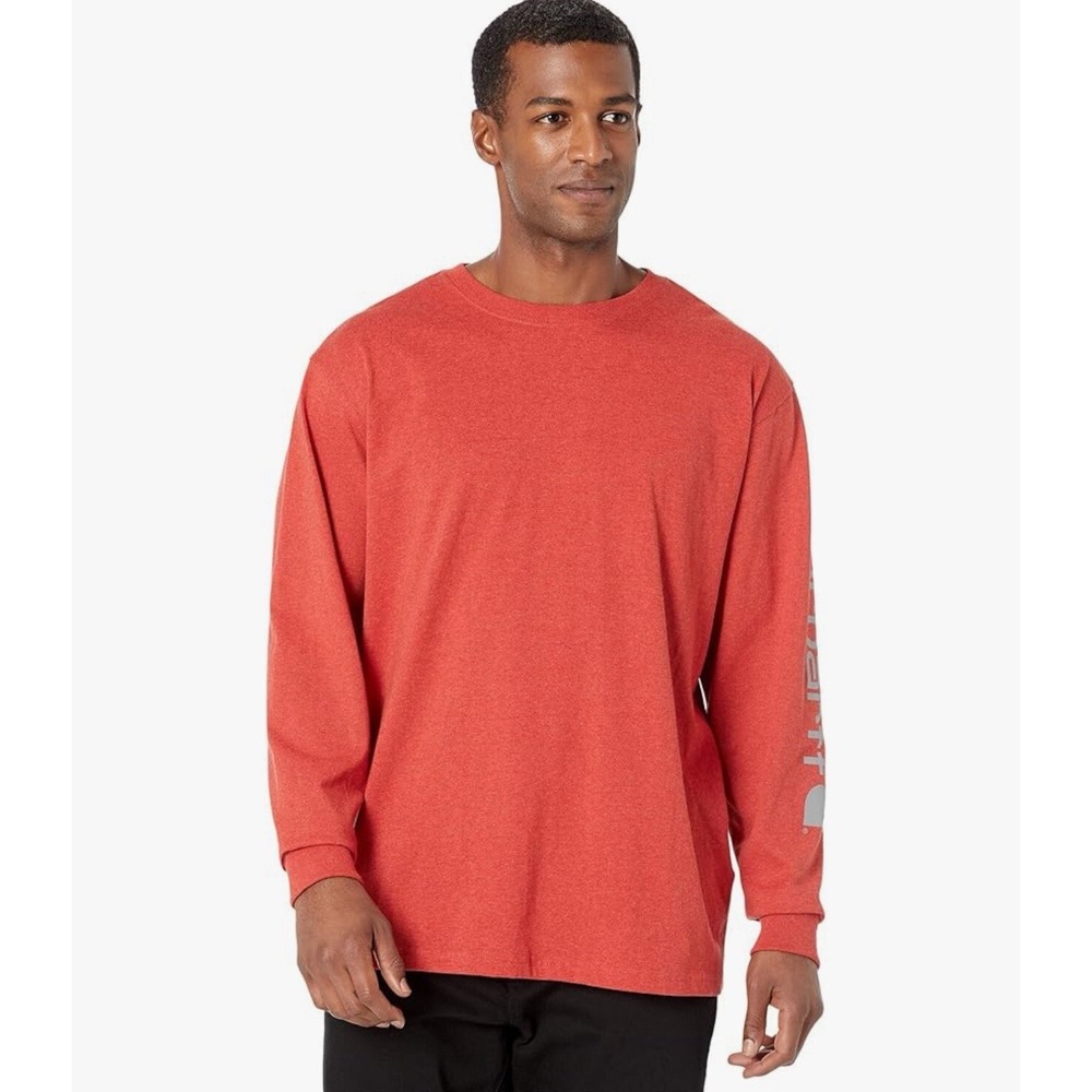 Carhartt Men's L Tall‎ Long Sleeve T-Shirt Workwear NWT Orange